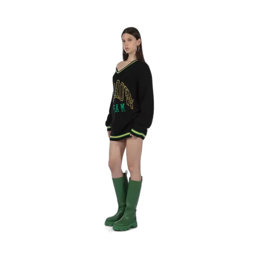 Logo Embroidery Knit Sweater