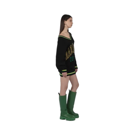Logo Embroidery Knit Sweater