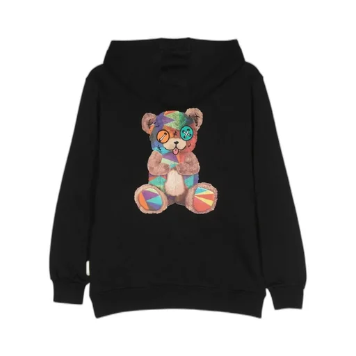 Bear-Print Cotton Hoodie