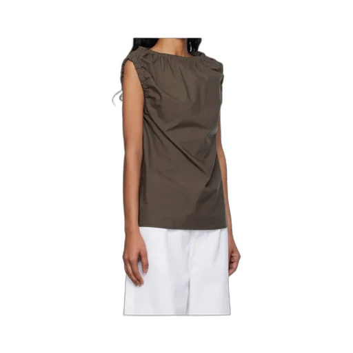 Gathered-Sleeve Top