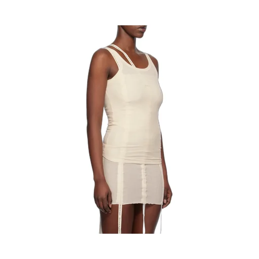 Heart-Embroidered Tank Top
