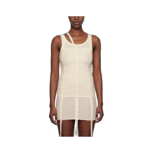 Heart-Embroidered Tank Top