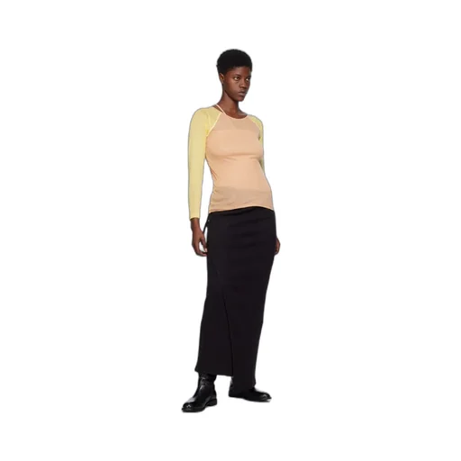 Round Collar And Long-Sleeved T-Shirt