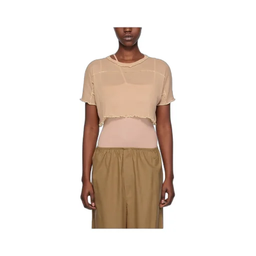 Short T-Shirt With Fungus Edge