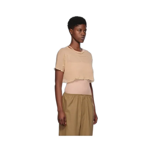 Short T-Shirt With Fungus Edge