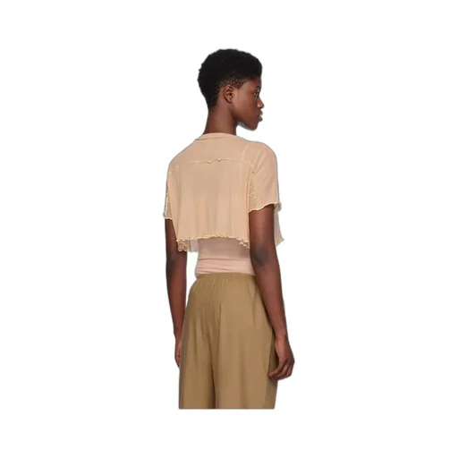 Short T-Shirt With Fungus Edge