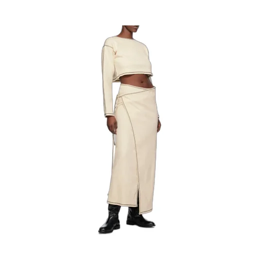 Round Collar And Long-Sleeved T-Shirt
