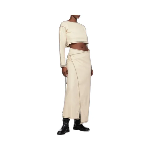 Round Collar And Long-Sleeved T-Shirt
