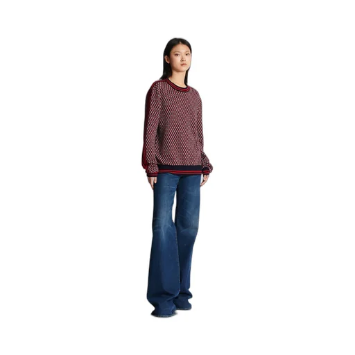 Cropped Monogrammed Knit Jumper