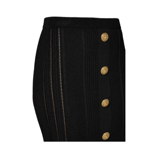 High-Waisted Knit Midi Skirt