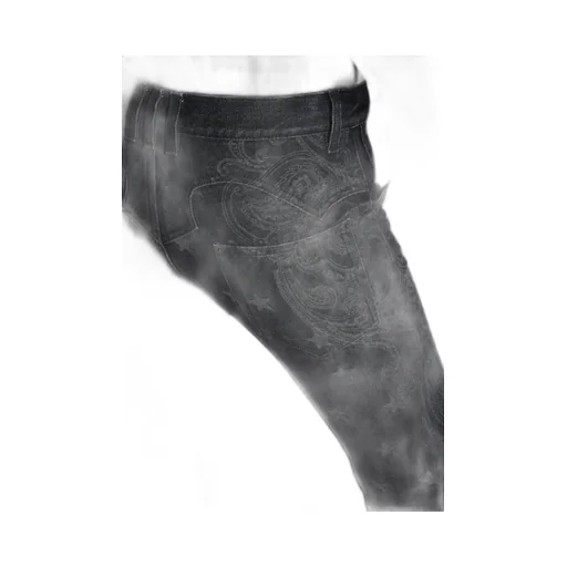 Star Paisley Print Denim Jeans