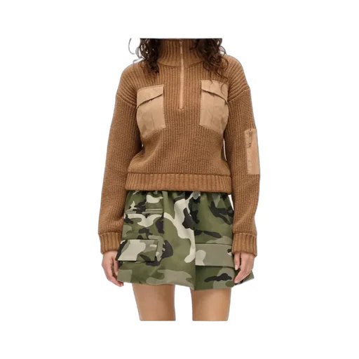 Turtleneck Zip-Up Sweater
