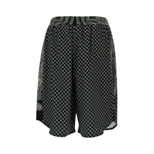 Monogrammed Paisley Drawstring Shorts