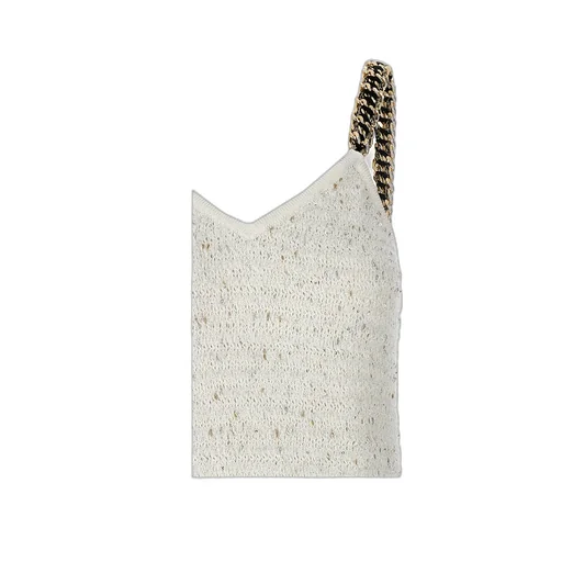 Chain Strap Lurex Tweed Mini Dress