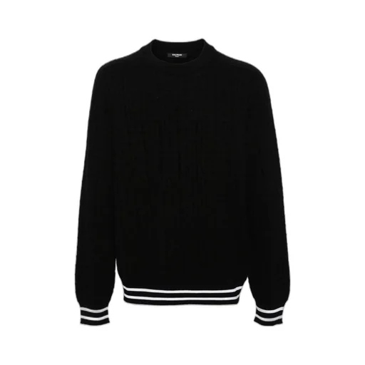 Patterned Jacquard Crewneck Jumper