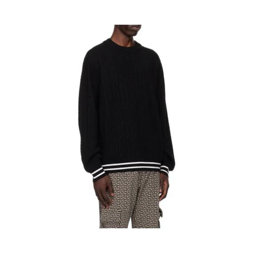 Patterned Jacquard Crewneck Jumper