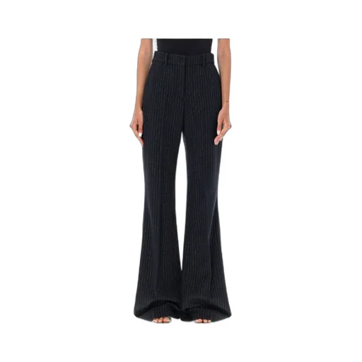 High Waist Lurex Striped Trousers