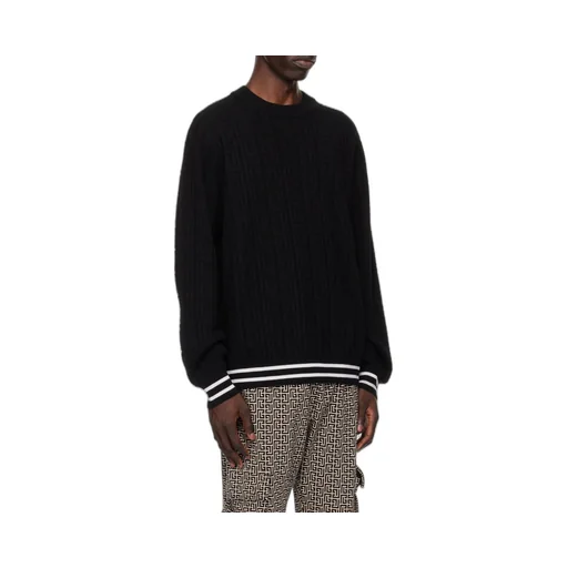 Patterned Jacquard Crewneck Jumper