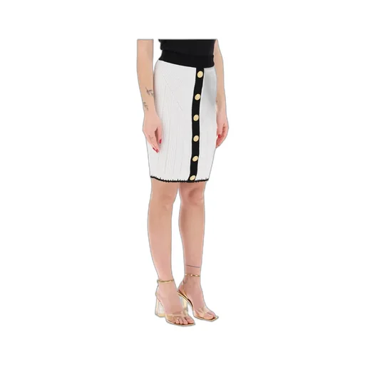 Ribbed Knit Scalloped Edge Skirt