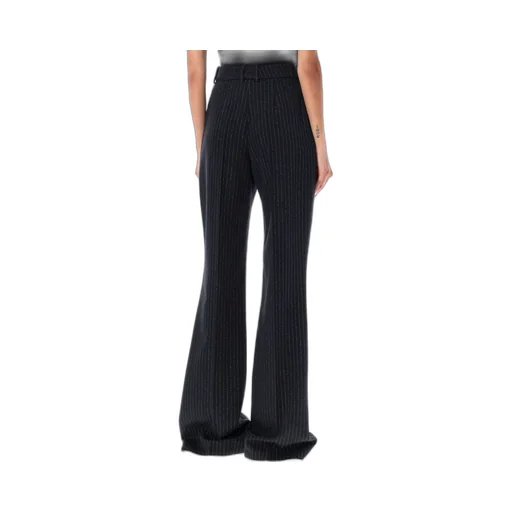 High Waist Lurex Striped Trousers