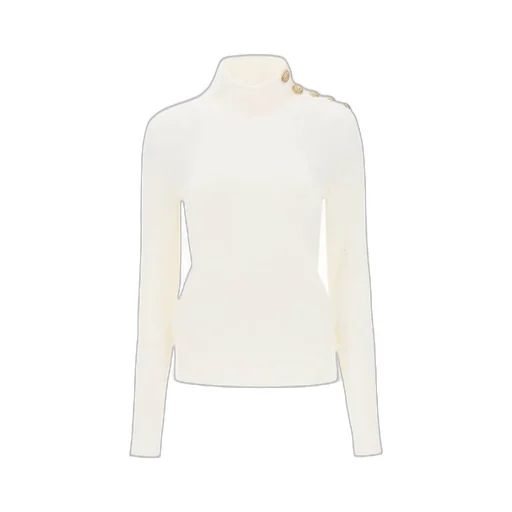 Button Detailed Long-Sleeve Knit Top