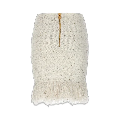 Tweed Fringed Mini Skirt