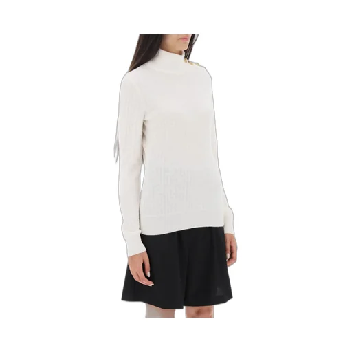 Button Detailed Long-Sleeve Knit Top
