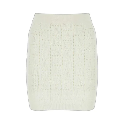 Openwork Monogram Knit Skirt