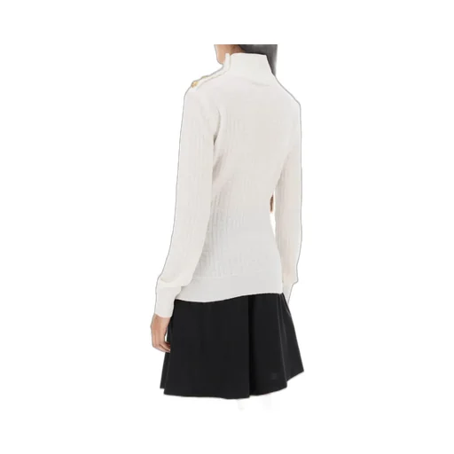Button Detailed Long-Sleeve Knit Top