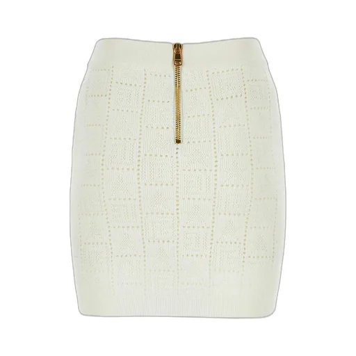 Openwork Monogram Knit Skirt
