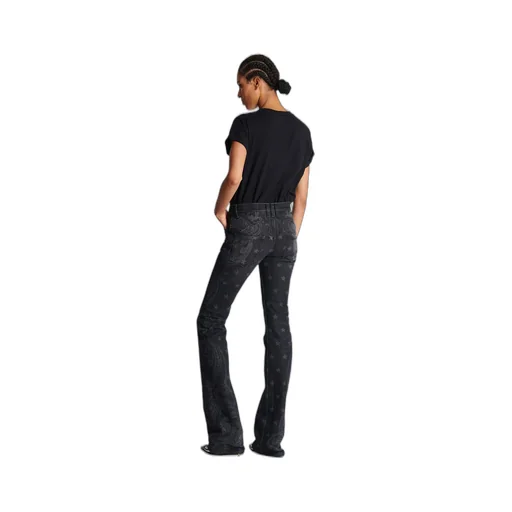 Star Paisley Print Denim Jeans