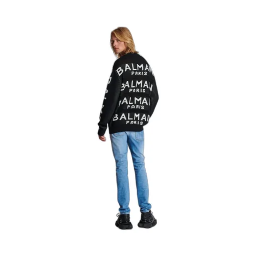 Logo Intarsia Crewneck Knit Jumper