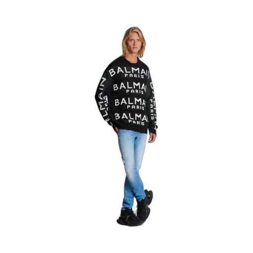 Logo Intarsia Crewneck Knit Jumper