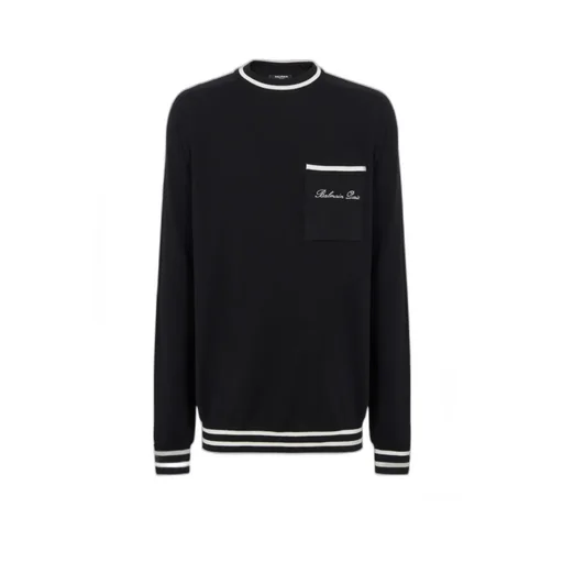 Logo Embroidered Knitted Jumper