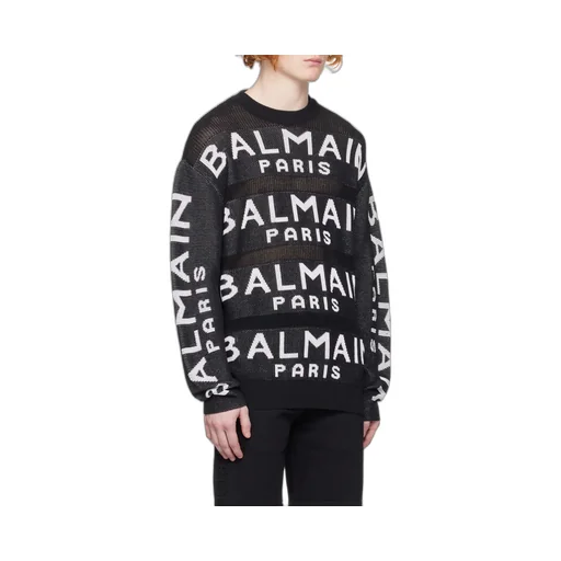 Logo Intarsia Crewneck Knit Jumper