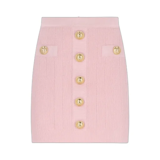 Button Detailed High-Rise Mini Skirt