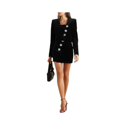 Buttoned High-Waisted Mini Skirt