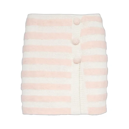 Short Striped Tweed Skirt