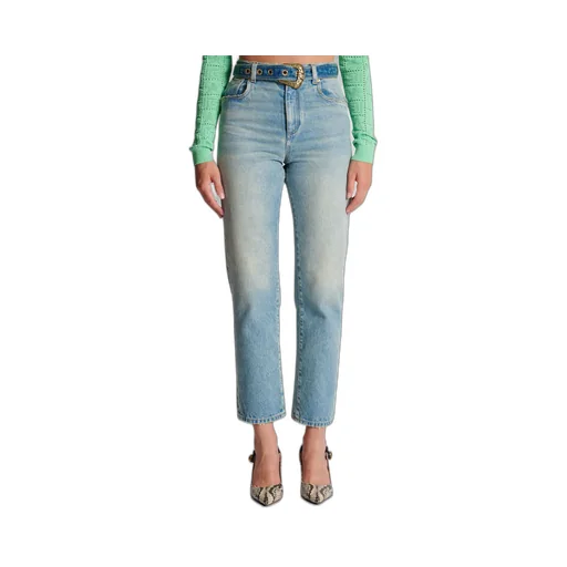 Classic Belted Jeans