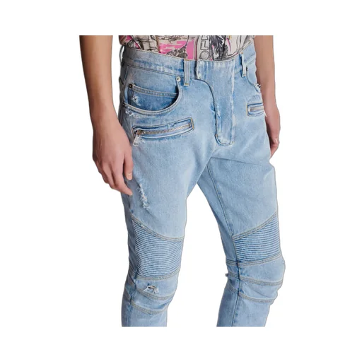 Panelled Biker Jeans