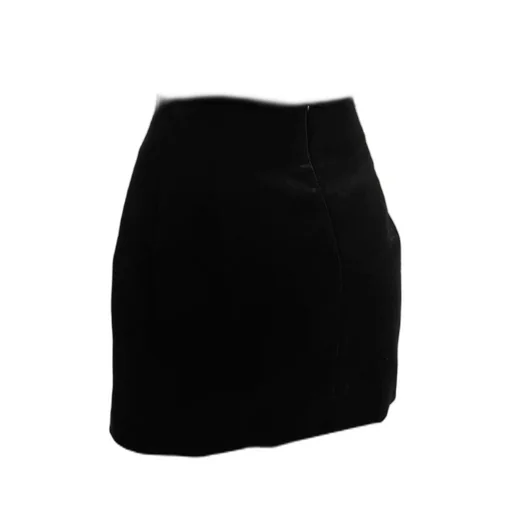 Buttoned High-Waisted Mini Skirt