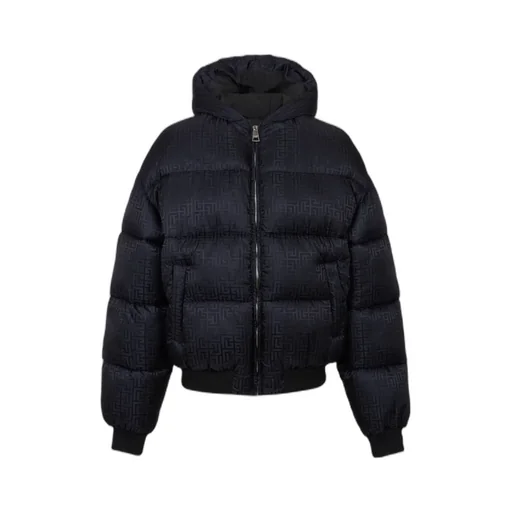 Pb Monogram Hooded Down Jacket