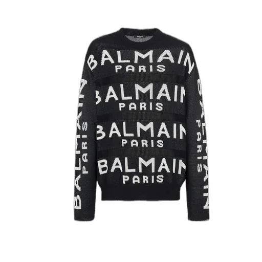 Logo Intarsia Crewneck Knit Jumper