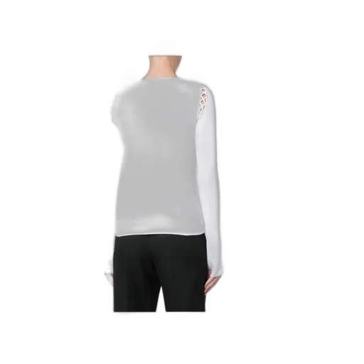 Lace-Up Shoulder Detail Knit Top