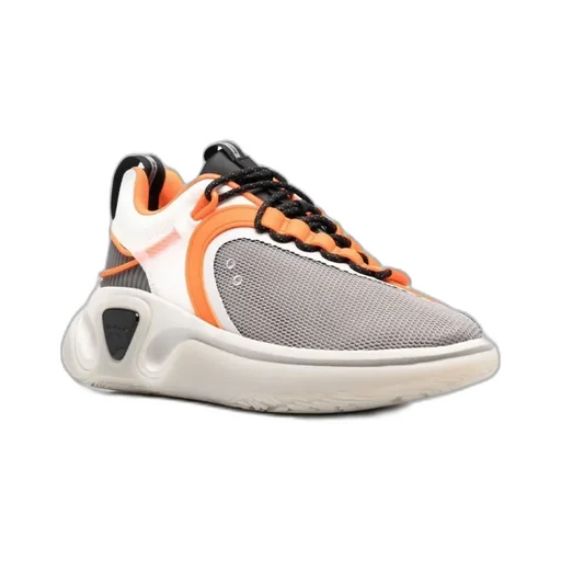 Gray And Orange B-Runner Sneakers