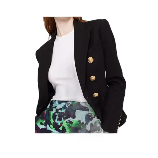 Double-Breasted Cotton Blazer