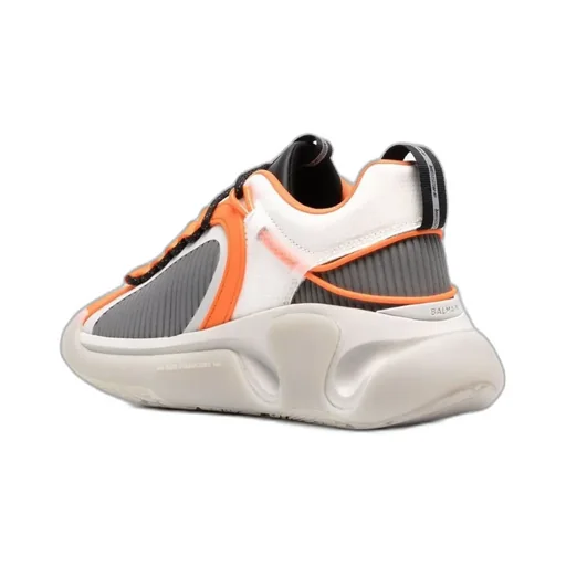 Gray And Orange B-Runner Sneakers