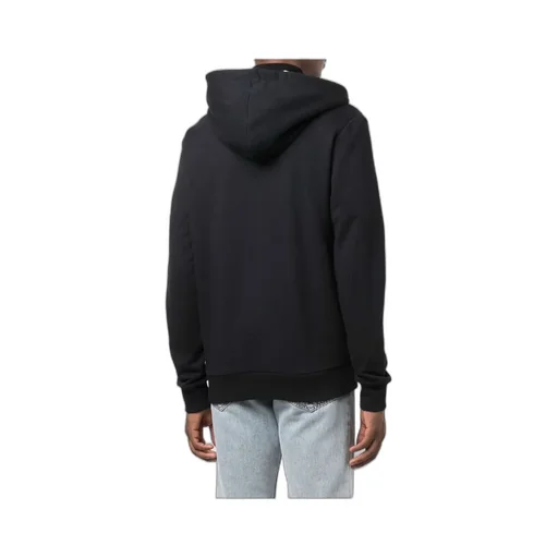 Logo Printed Zipped Drawstring Hoodie