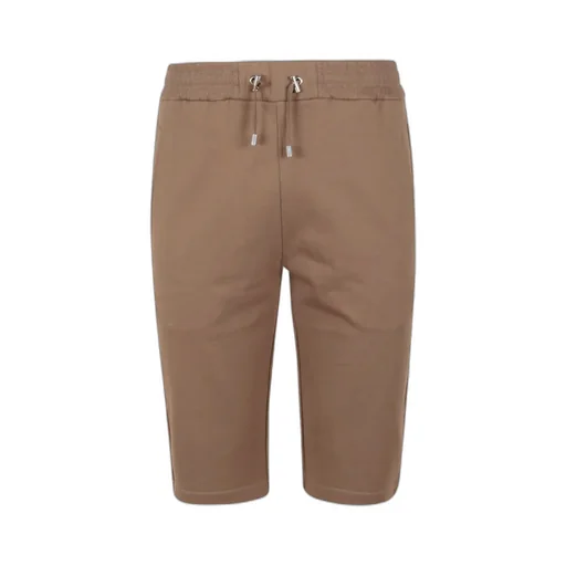 Cotton Shorts With Flocked Balmain Paris Logo