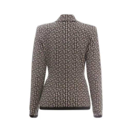 Monogram Jacquard Slim Cut Knitted Jumper